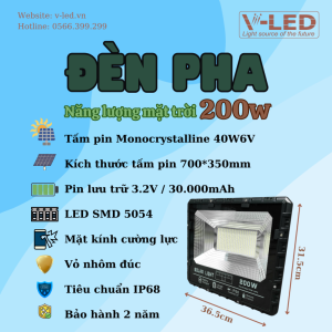 chất liệu nhôm, đèn năng lượng, đèn NLMT, đèn P200, đèn pha, LifePO4